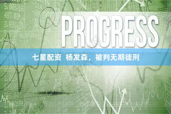 七星配资  杨发森，被判无期徒刑